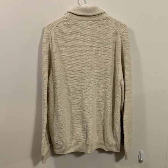 Tasso Elba Men’s Color Block Cardigan black Gray and off white Sz XL good cond - Picture 4 of 7